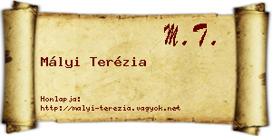 Mályi Terézia névjegykártya